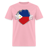 Philippines Flag shirt Filipino T-Shirt Rips Open size S-6XL - pink
