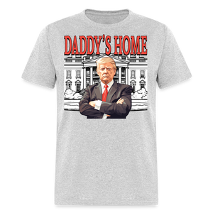 Funny Daddy's Home Trump Pink 2024 Take America Back 2024 T-Shirt - heather gray