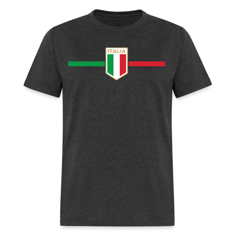 Italia Pride Italian Roots Themed Gift Italy Flag Theme T-Shirt - heather black