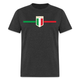 Italia Pride Italian Roots Themed Gift Italy Flag Theme T-Shirt - heather black