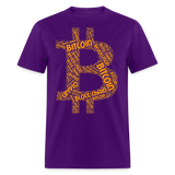 Bitcoin Crypto Revolution shirt Cryptocurrency BTC Block Chain TShirt Size S-6XL - purple