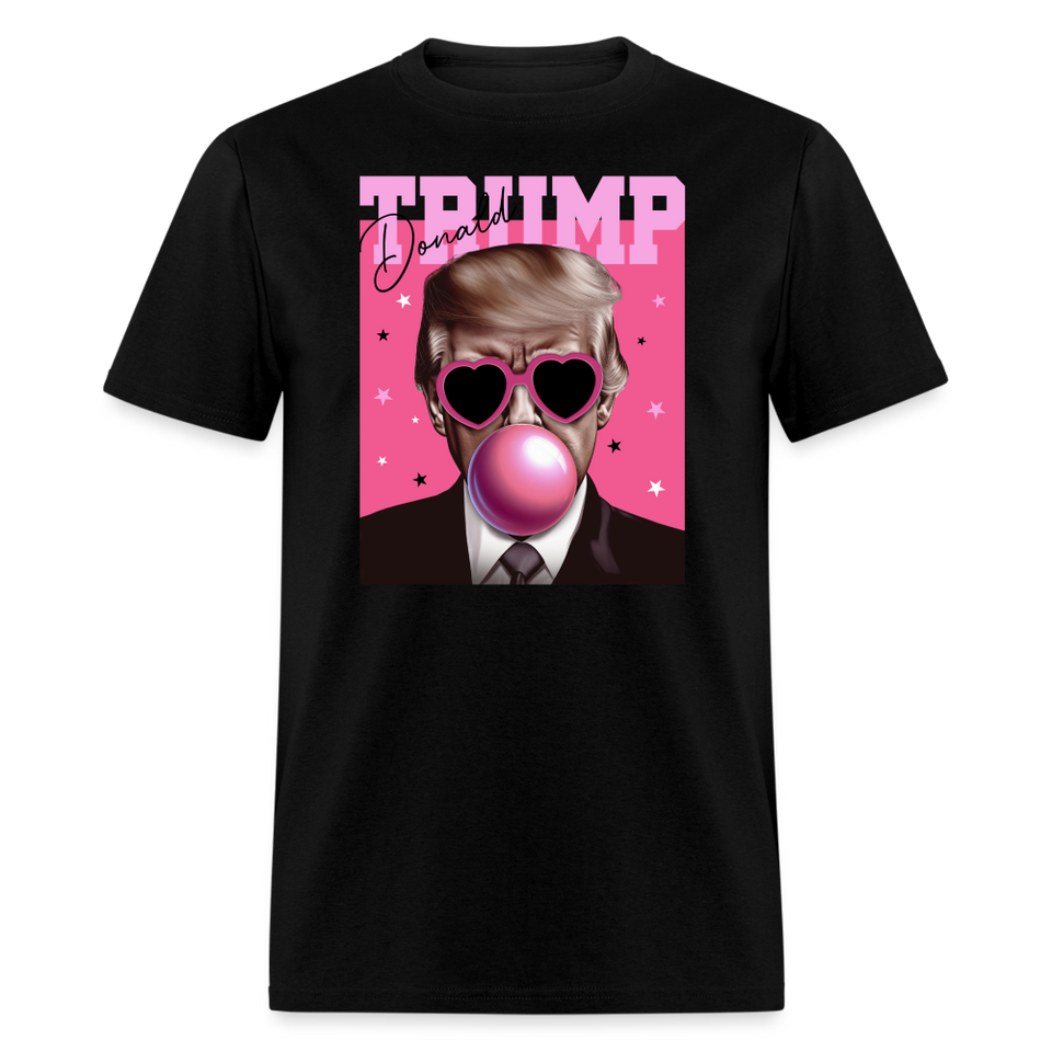 Trump Pink Bubblegum Funny T-Shirt - black