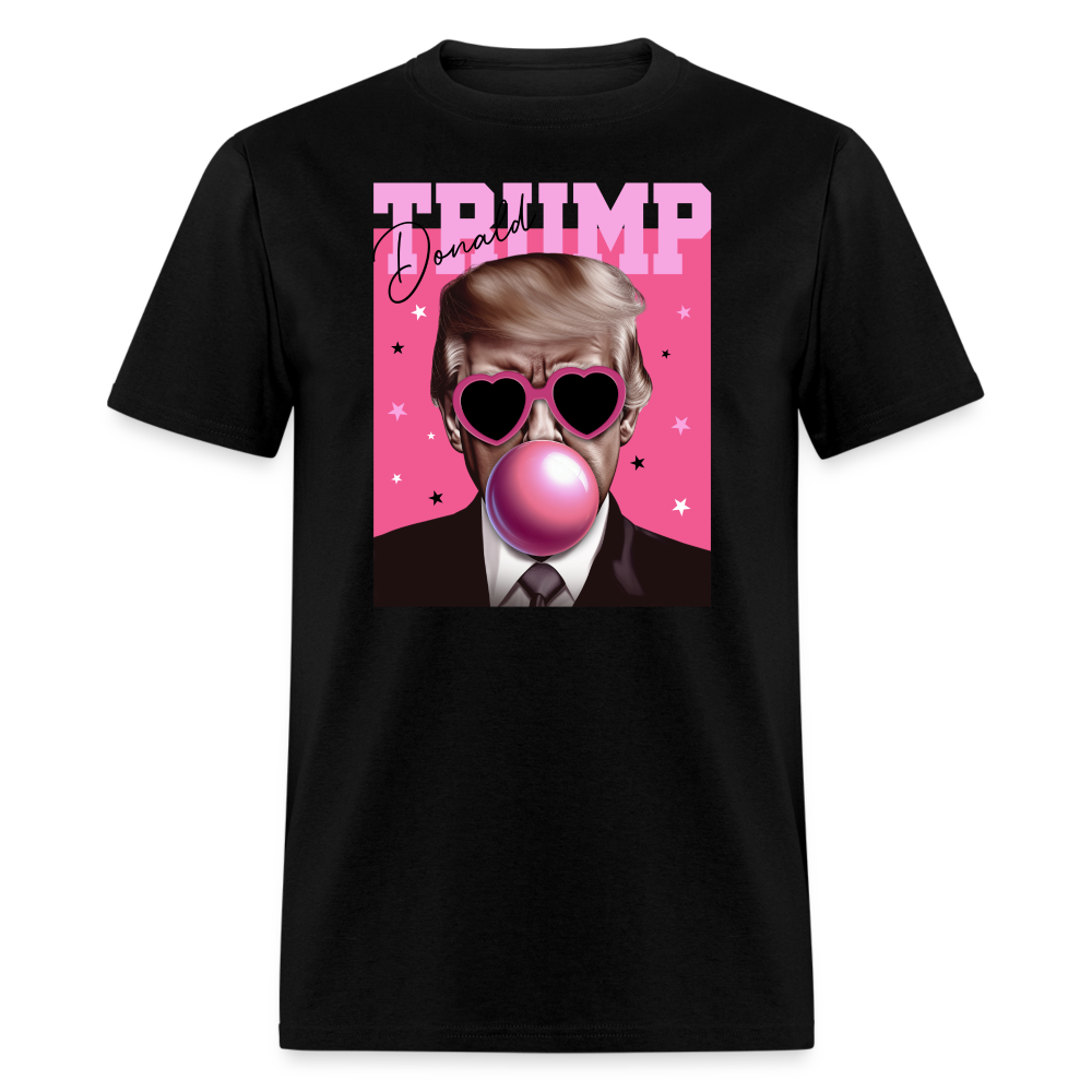 Trump Pink Bubblegum Funny T-Shirt - black