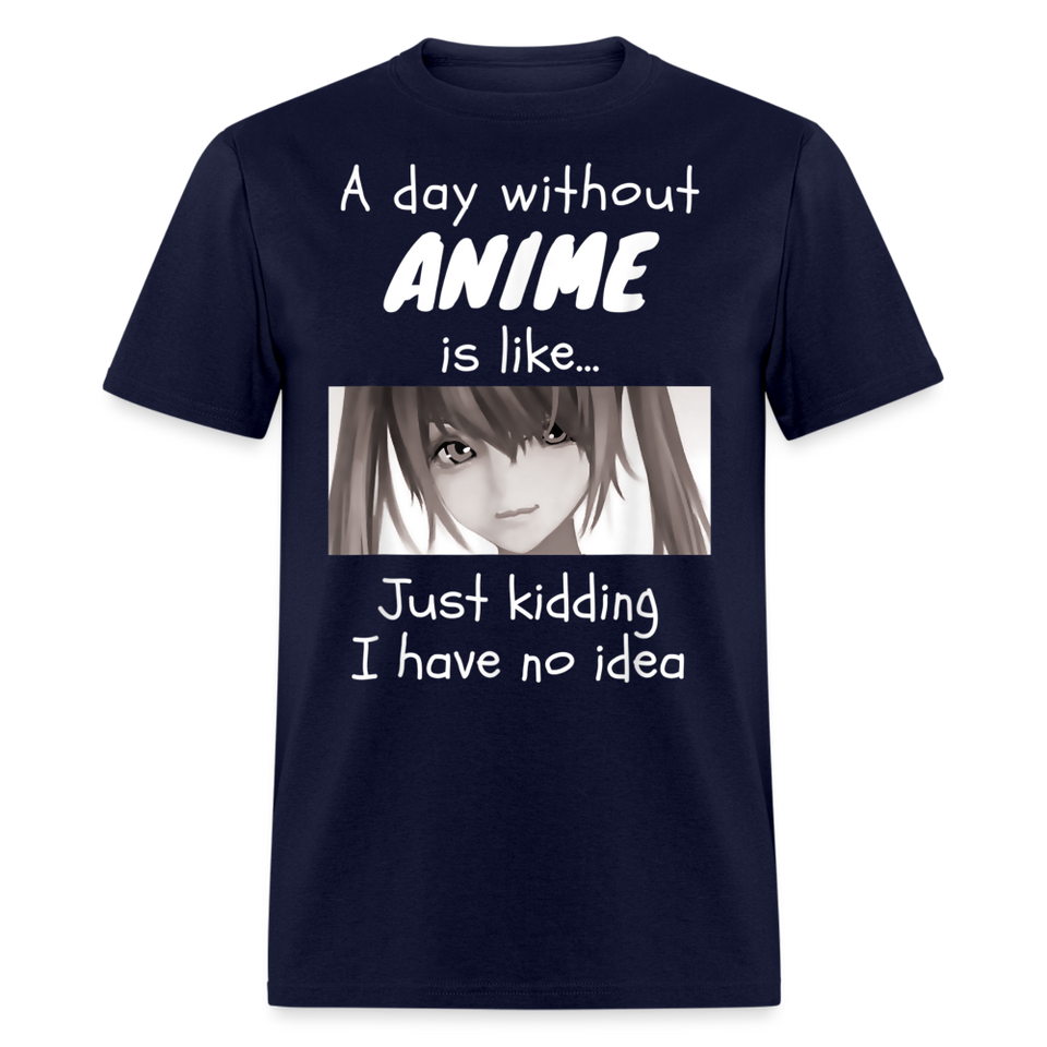 Anime Girls Women Funny Anime Outfits Cosplay Anime Humor T-Shirt - navy