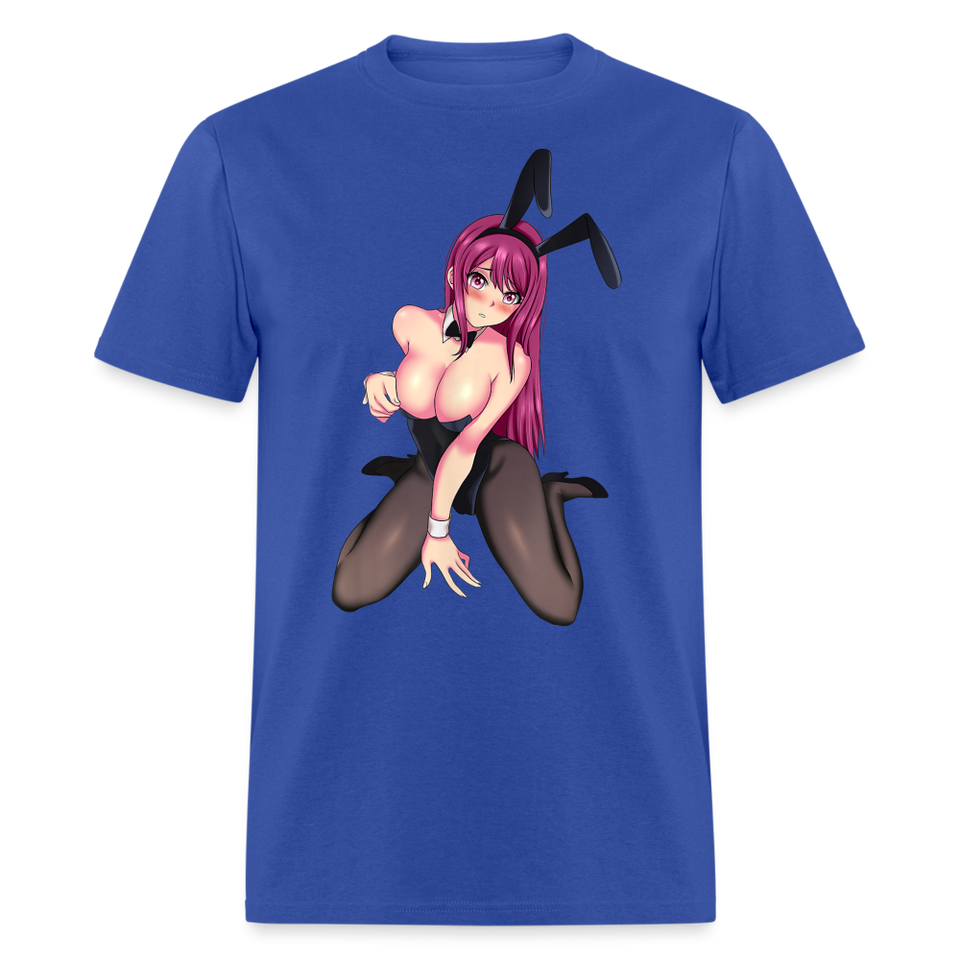 Perfect Pretty Playgirl Anime shirt Bunny Sexy Girl Ahegao Hentai Ecchi T-Shirt - royal blue