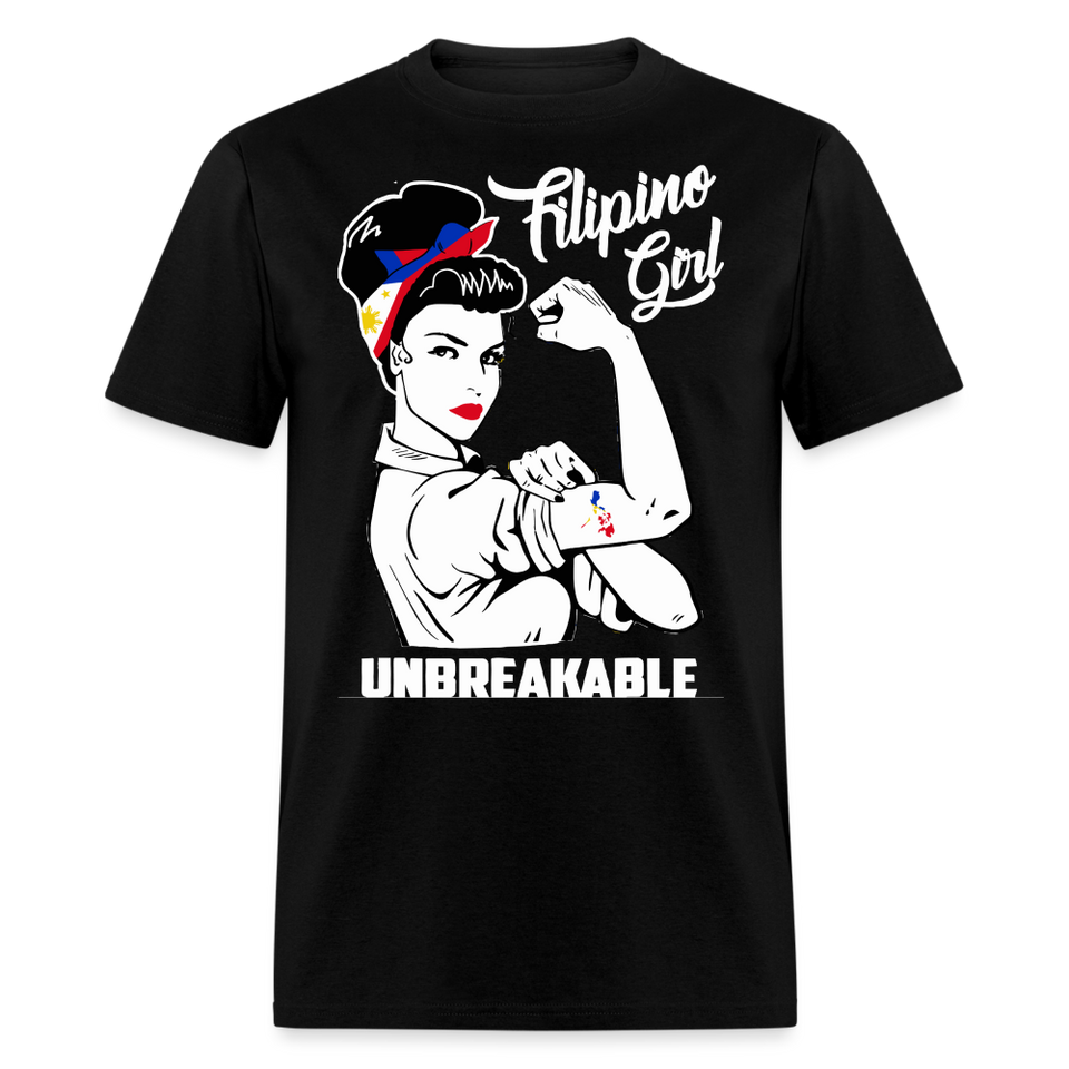 Filipina women power shirt T-Shirt Philippines Flag size S-6XL - black