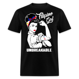 Filipina women power shirt T-Shirt Philippines Flag size S-6XL - black