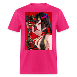 Anime Sexy Ecchi Girl shirt Samurai Waifu Japanese Aesthetic Otaku Kawaii TShirt - fuchsia