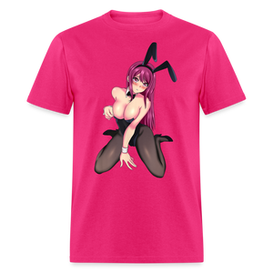 Perfect Pretty Playgirl Anime shirt Bunny Sexy Girl Ahegao Hentai Ecchi T-Shirt - fuchsia