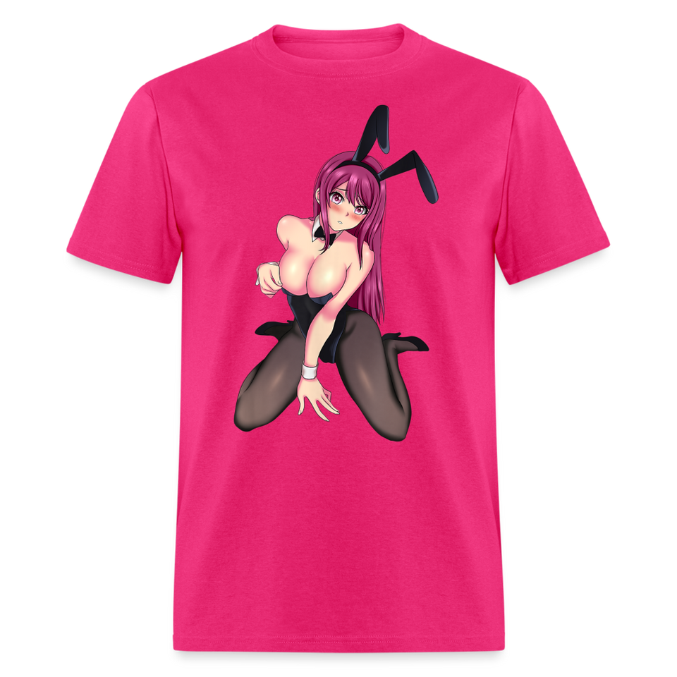 Perfect Pretty Playgirl Anime shirt Bunny Sexy Girl Ahegao Hentai Ecchi T-Shirt - fuchsia