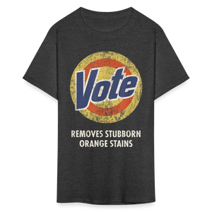 Anti-Trump Vote Shirt Removes Stubborn Orange Stains Funny Detergent T-Shirt - heather black