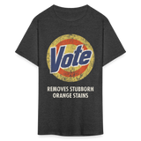 Anti-Trump Vote Shirt Removes Stubborn Orange Stains Funny Detergent T-Shirt - heather black