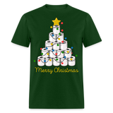 Funny Merry Quarantine Christmas Toilet Paper shirt Xmas Family T-Shirt - forest green