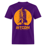 Bitcoin is The Future shirt BTC Spaceship Crypto Currency T-Shirt size S-6XL - purple