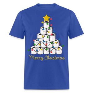 Funny Merry Quarantine Christmas Toilet Paper shirt Xmas Family T-Shirt - royal blue