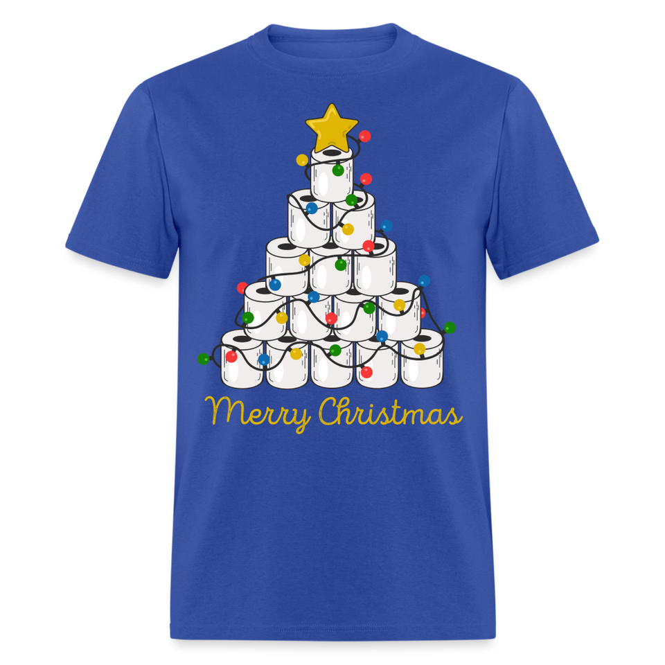 Funny Merry Quarantine Christmas Toilet Paper shirt Xmas Family T-Shirt - royal blue