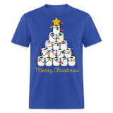 Funny Merry Quarantine Christmas Toilet Paper shirt Xmas Family T-Shirt - royal blue