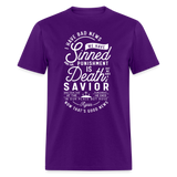 Sinned punishment is death shirt Catholic Religious Jesus Faith T-Shirt size S-6XL - purple