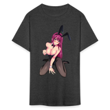 Perfect Pretty Playgirl Anime shirt Bunny Sexy Girl Ahegao Hentai Ecchi T-Shirt - heather black