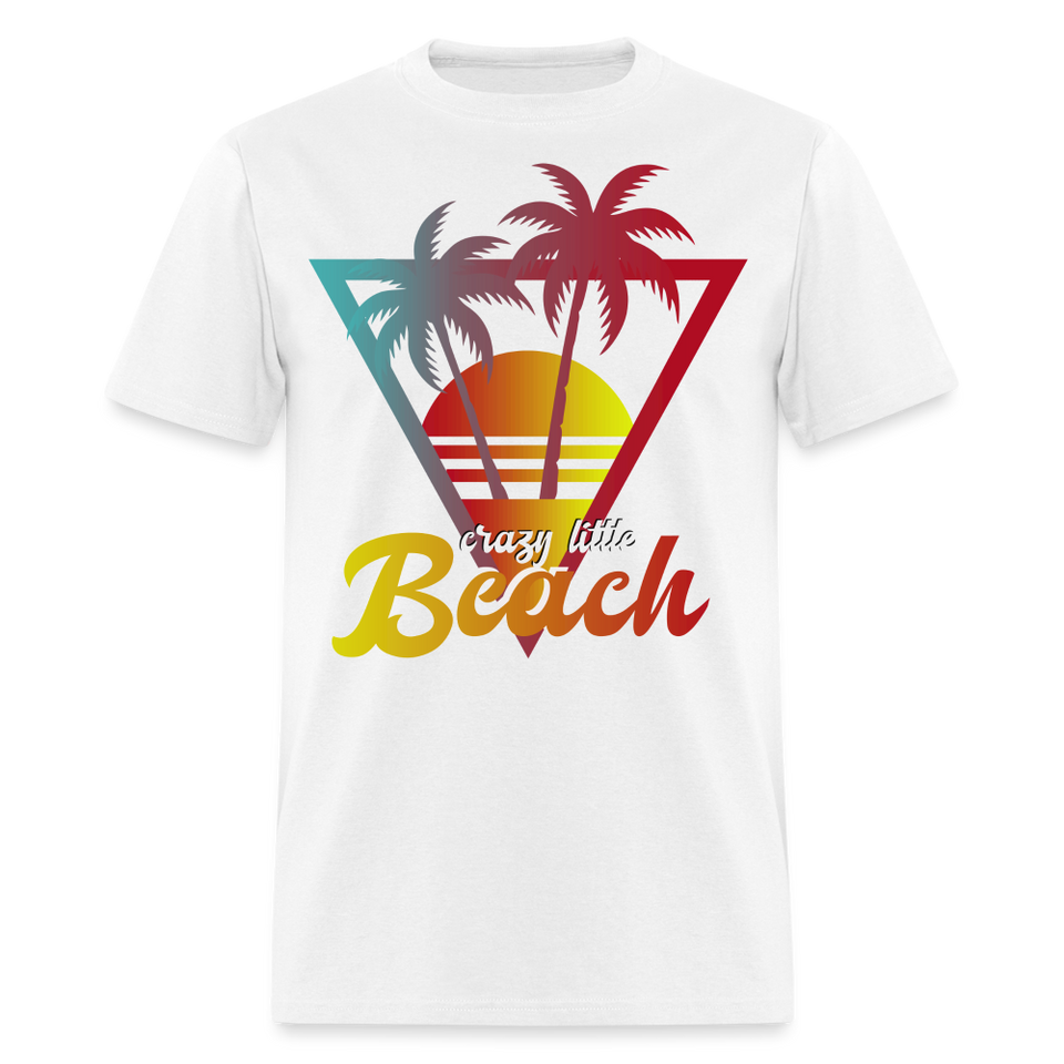 Crazy Little Beach shirt Funny Surfer board Surfing Sunset T-Shirt Size S-6XL - white