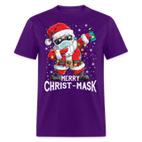 Merry Christmask Toilet Paper shirt Dabbing Santa Funny Christmas T-shirt S-6XL - purple