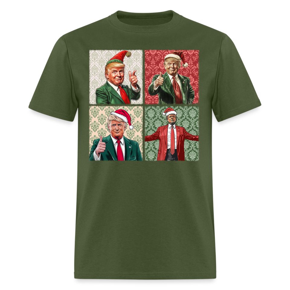 Christmas Trump shirt I'll be home for Christmas 45 47 2024 T-shirt size S-6XL - military green