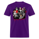 Horror Characters Friends Halloween Tee Shirt Scary Movie Horror Friends T-shirt - purple
