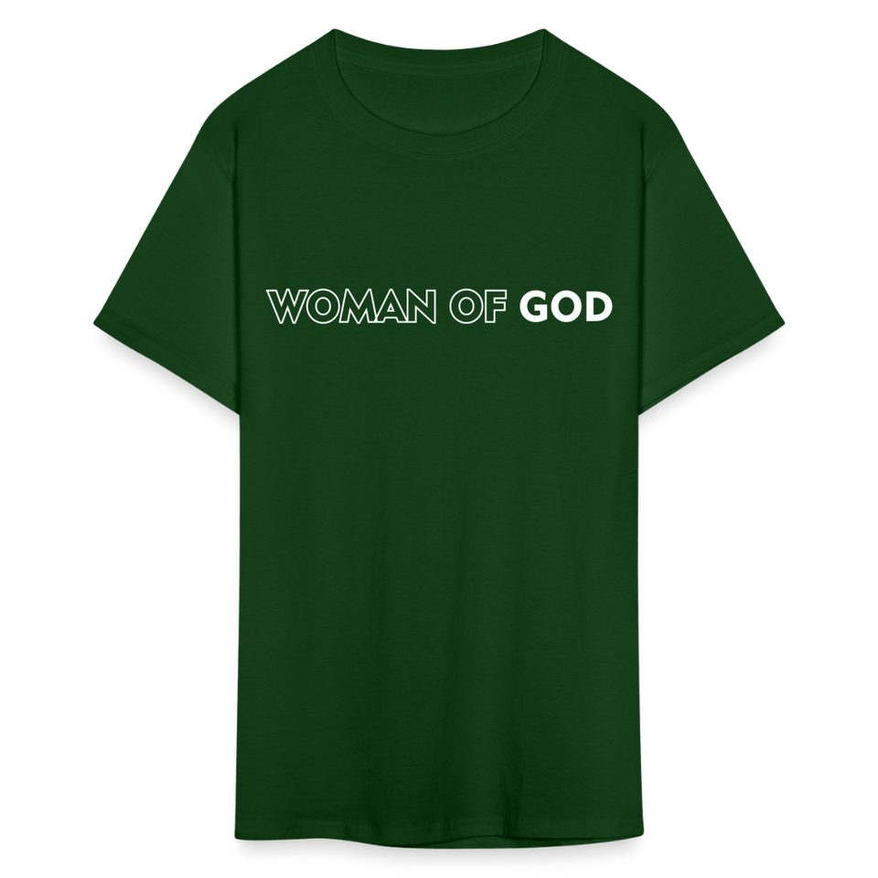 Woman of God shirt Catholic Religious T-Shirt size S-6XL - forest green