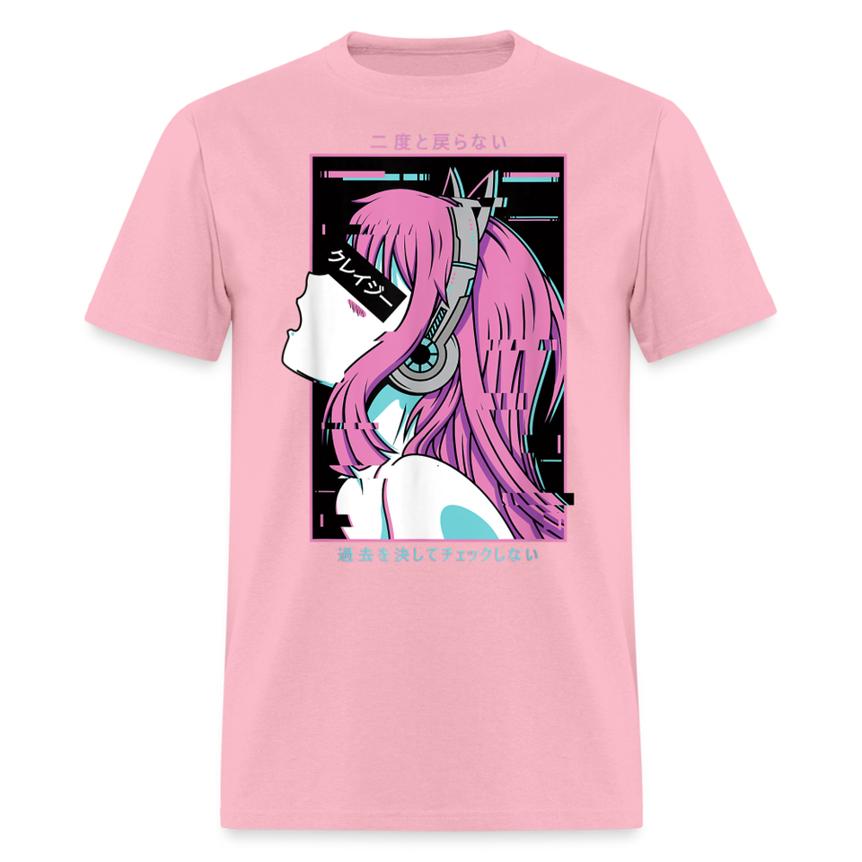 Sexy Ecchi Girl shirt Vaporwave Crazy Waifu Lewd Anime Girl T-Shirt Size S-6XL - pink