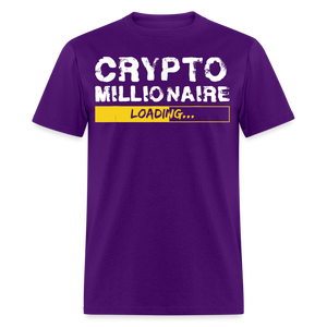 Crypto Millionaire Loading Shirt Funny BTC ETH XRP SafeMoon T-Shirt Size S-6XL - purple