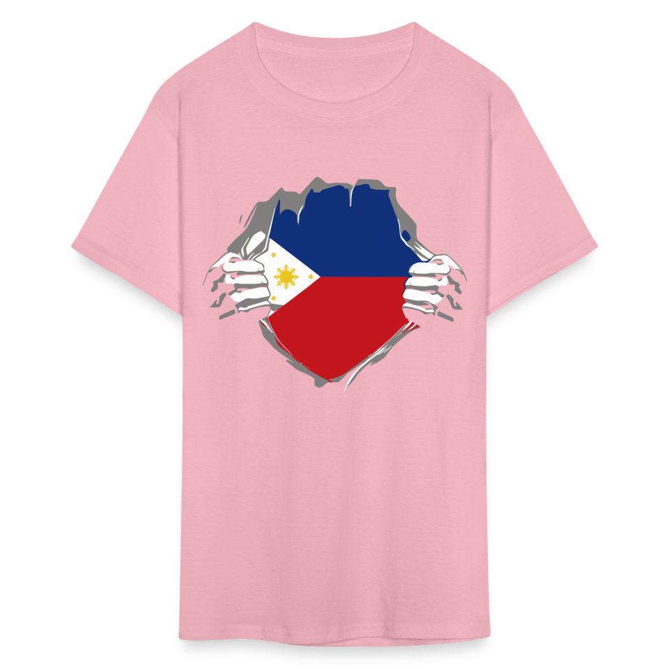 Philippines Flag shirt Filipino T-Shirt Rips Open size S-6XL - pink