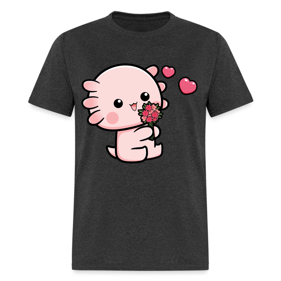 Cute Axolotl Lover Shirt Kawaii Pastel Goth Japan Anime Comic Lovely T-Shirt - heather black