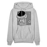 Space Astronaut to the moon outerspace Anime Earth Hoodie - heather gray