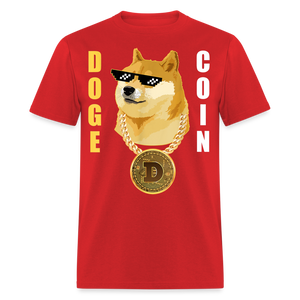 Dogecoin T Shirt Tee Wallstreetbets Doge Coin Crypto Bitcoin T-Shirt Size S-6XL - red