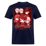 Chibi Gryffin of Gold shirt House Group Shot Anime Cute T-Shirt - navy