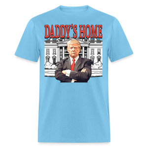 Funny Daddy's Home Trump Pink 2024 Take America Back 2024 T-Shirt - aquatic blue