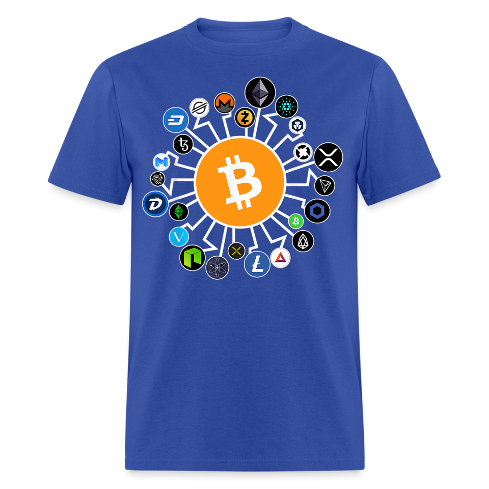 Bitcoin shirt BTC ETH LTC XMR Hodlers Decentralized Crypto Altcoin T-Shirt S-6XL - royal blue