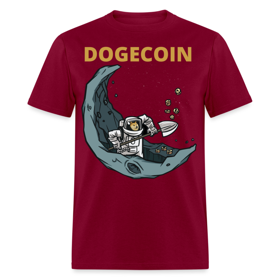 Dogecoin To the Moon Miner shirt Doge Mining HODL Crypto T-Shirt Size S-6XL - burgundy