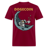 Dogecoin To the Moon Miner shirt Doge Mining HODL Crypto T-Shirt Size S-6XL - burgundy