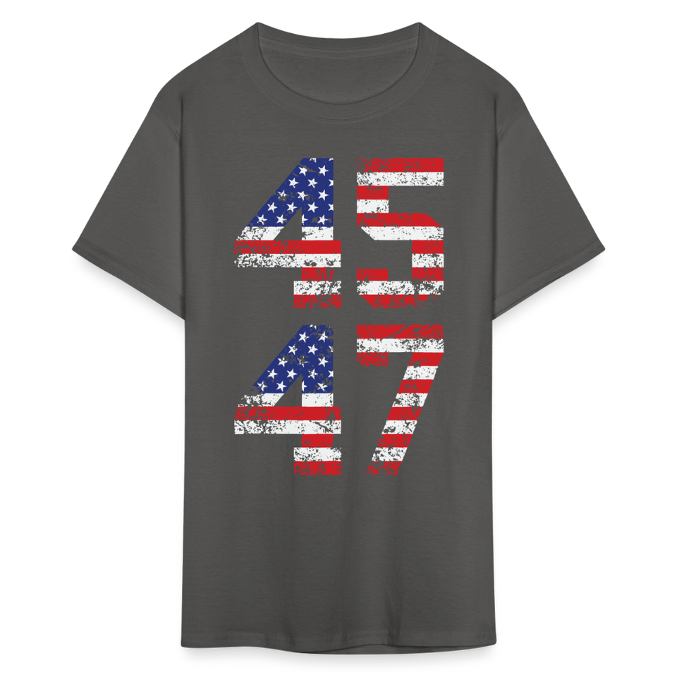 President Donald Trump 45 47 2024 shirt Vintage USA Flag Pro Trump Tee Gifts - charcoal