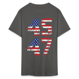 President Donald Trump 45 47 2024 shirt Vintage USA Flag Pro Trump Tee Gifts - charcoal