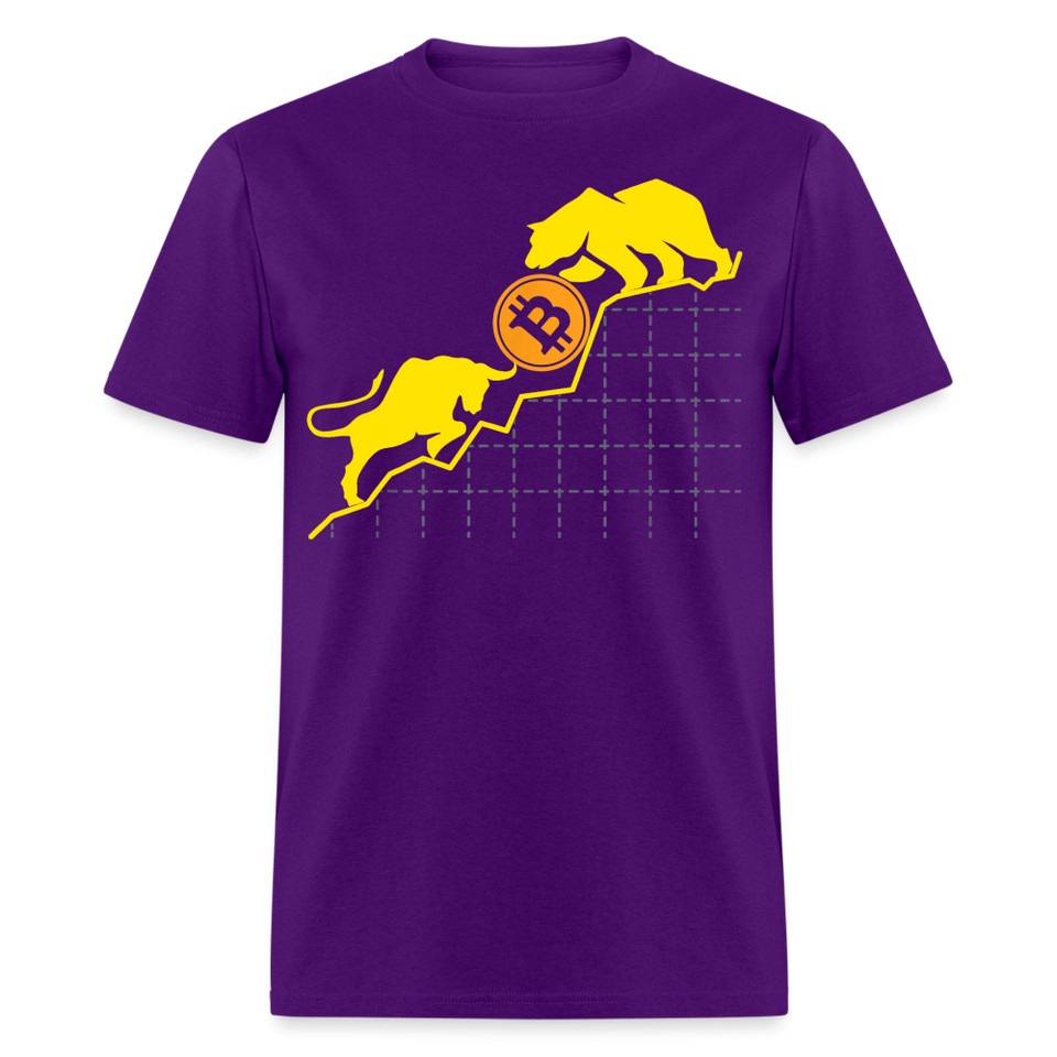 Bitcoin shirt BTC Hodlers Bull Run Fight Bear Market Crypto T-Shirt Size S-6XL - purple