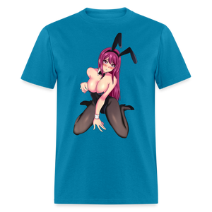 Perfect Pretty Playgirl Anime shirt Bunny Sexy Girl Ahegao Hentai Ecchi T-Shirt - turquoise