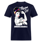 Filipina women power shirt T-Shirt Philippines Flag size S-6XL - navy
