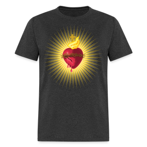The Sacred Heart of Jesus Christ Shirt Religious Catholic T-shirt Size S-6XL - heather black