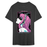 Sexy Ecchi Girl shirt Vaporwave Crazy Waifu Lewd Anime Girl T-Shirt Size S-6XL - heather black