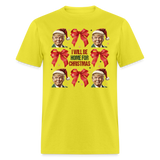 I will be home for Christmas shirt Trump Ugly Christmas T-shirt size S-6XL - yellow