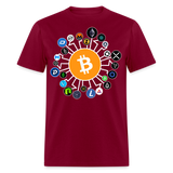 Bitcoin shirt BTC ETH LTC XMR Hodlers Decentralized Crypto Altcoin T-Shirt S-6XL - burgundy