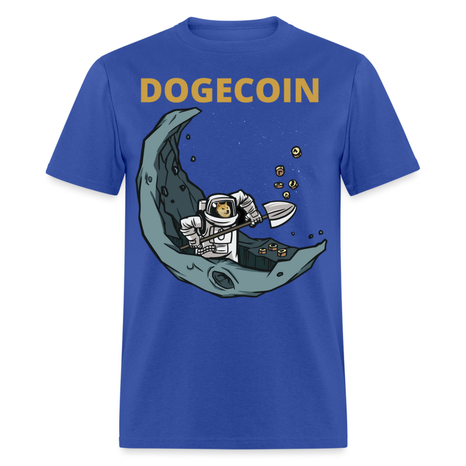 Dogecoin To the Moon Miner shirt Doge Mining HODL Crypto T-Shirt Size S-6XL - royal blue