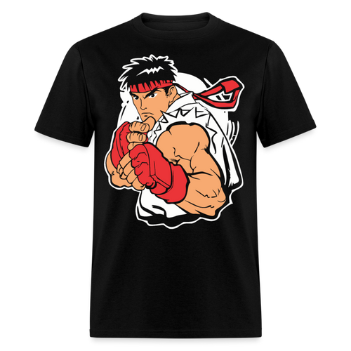 Classic Arcade shirt Video Game Retro Gamer Kung Fu Fighter Martial Arts T-Shirt - black